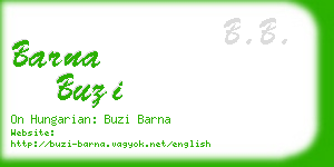 barna buzi business card